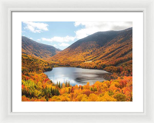 Franconia Notch In Fall Artist Bluff - Framed Print