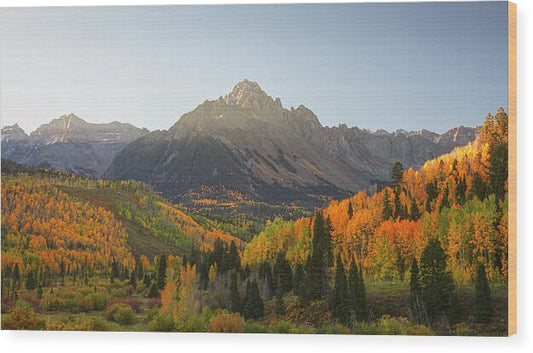 Sneffels Range Fall Morning - Wood Print