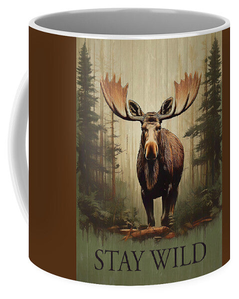 Stay Wild Moose Rustic - Mug