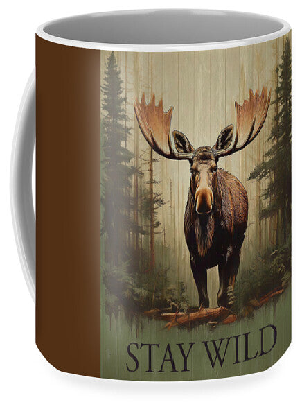 Stay Wild Moose Rustic - Mug