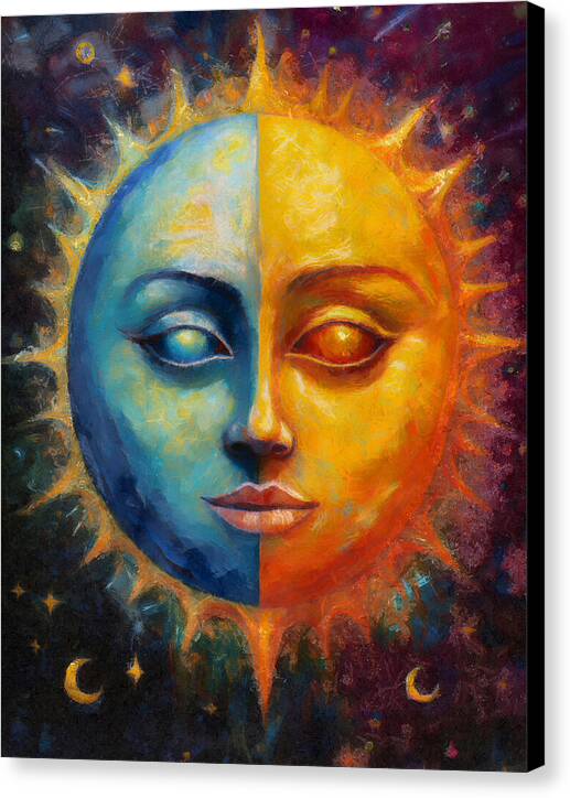 Sun And Moon - Canvas Print