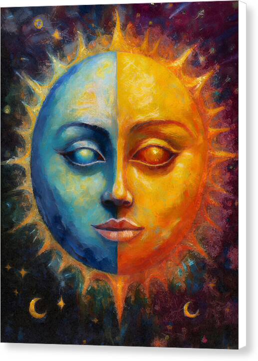 Sun And Moon - Canvas Print