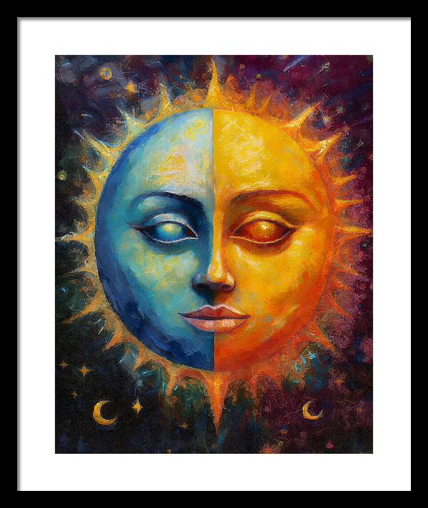 Sun And Moon - Framed Print