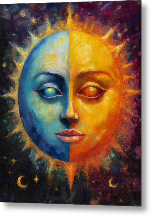 Sun And Moon - Metal Print