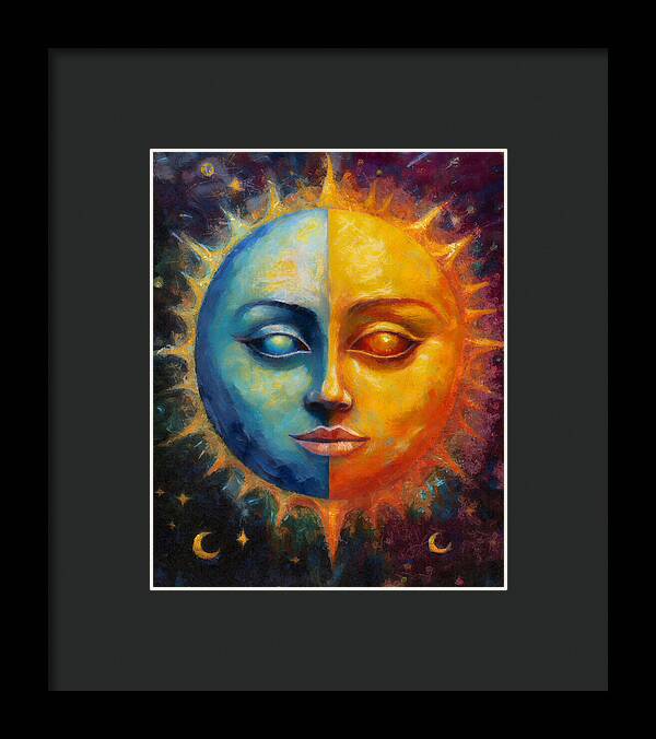 Sun And Moon - Framed Print