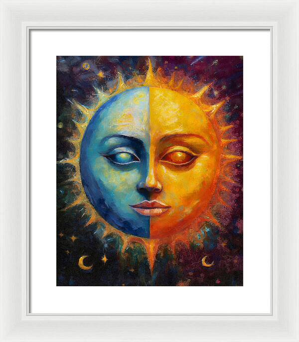 Sun And Moon - Framed Print