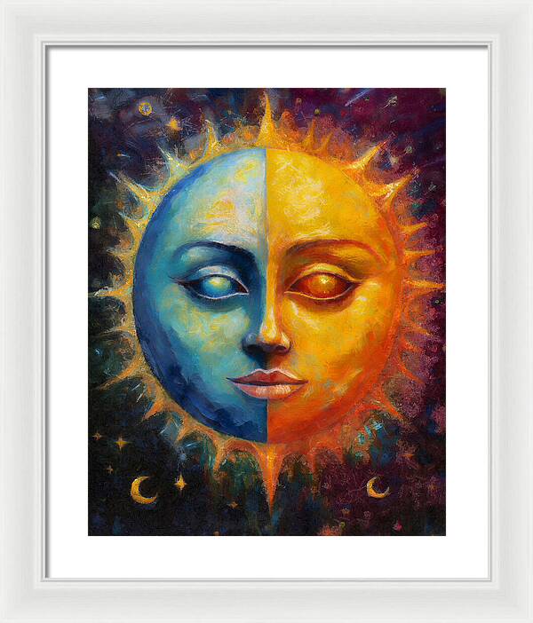 Sun And Moon - Framed Print