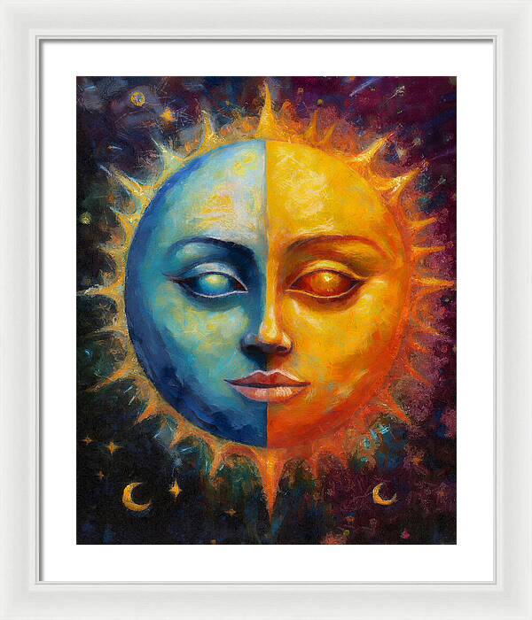 Sun And Moon - Framed Print