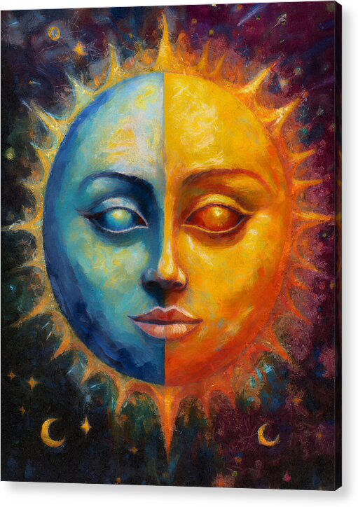 Sun And Moon - Acrylic Print