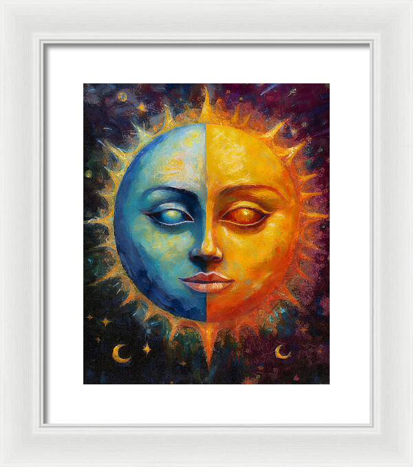 Sun And Moon - Framed Print