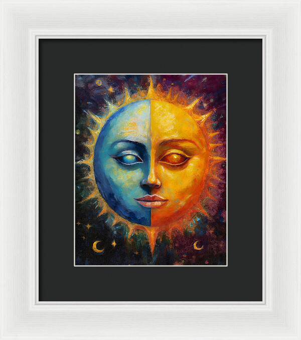 Sun And Moon - Framed Print