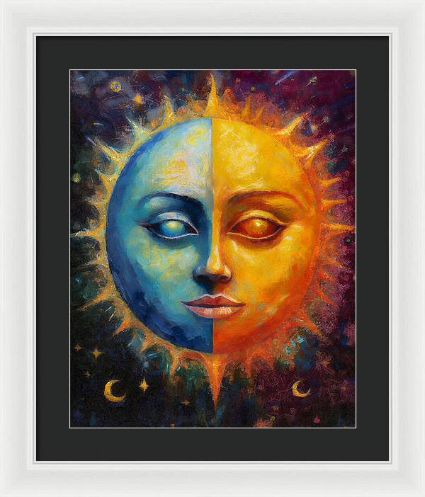 Sun And Moon - Framed Print