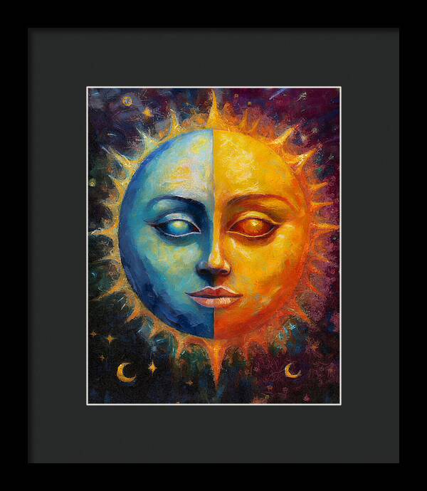 Sun And Moon - Framed Print