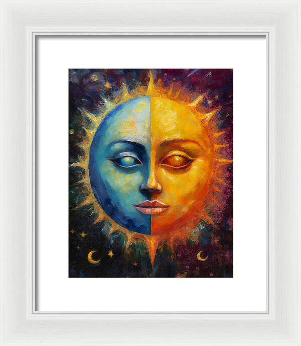 Sun And Moon - Framed Print