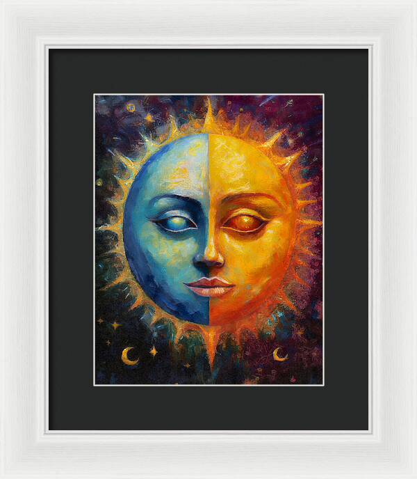 Sun And Moon - Framed Print