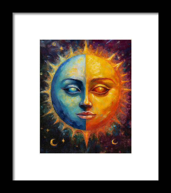 Sun And Moon - Framed Print