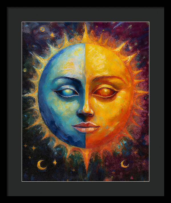 Sun And Moon - Framed Print