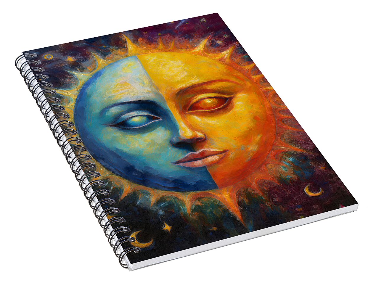 Sun And Moon - Spiral Notebook