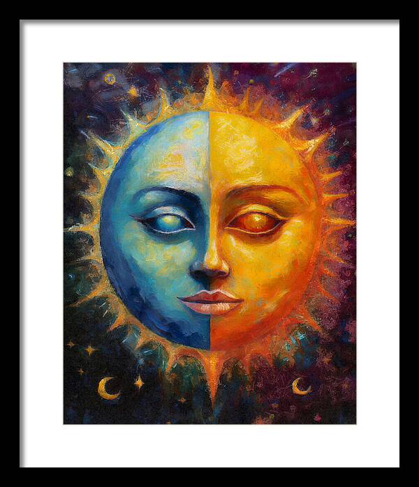 Sun And Moon - Framed Print