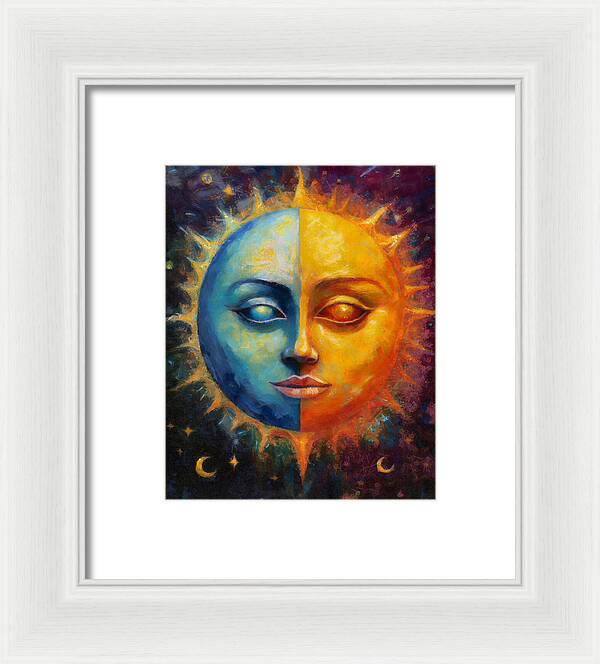 Sun And Moon - Framed Print