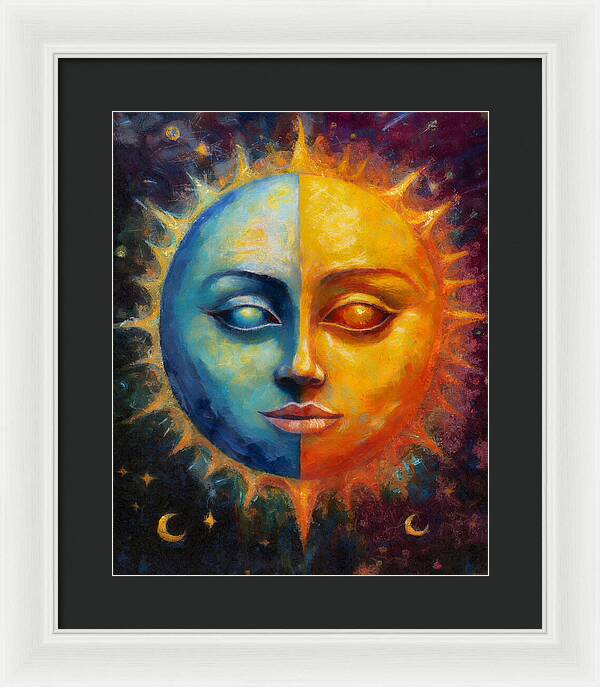 Sun And Moon - Framed Print