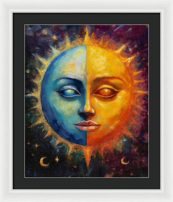 Sun And Moon - Framed Print