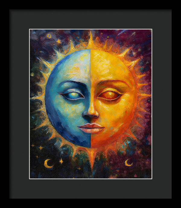 Sun And Moon - Framed Print