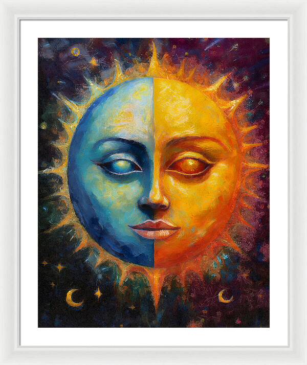 Sun And Moon - Framed Print