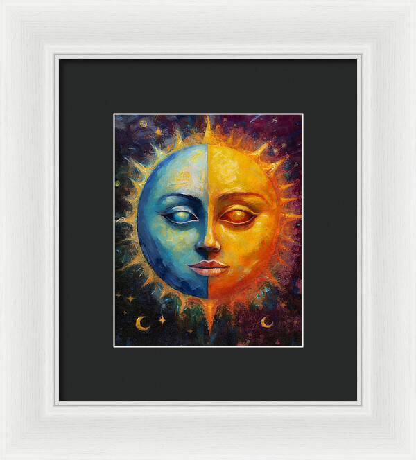 Sun And Moon - Framed Print