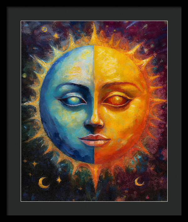 Sun And Moon - Framed Print