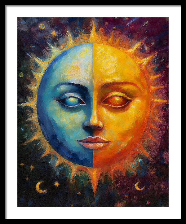 Sun And Moon - Framed Print