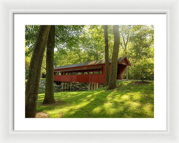 Tawawa Park Ross Covered Bridge - Framed Print