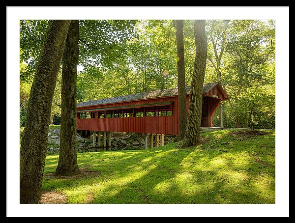 Tawawa Park Ross Covered Bridge - Framed Print