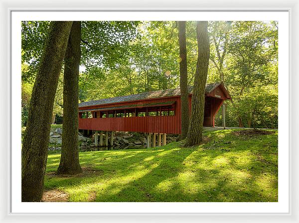 Tawawa Park Ross Covered Bridge - Framed Print