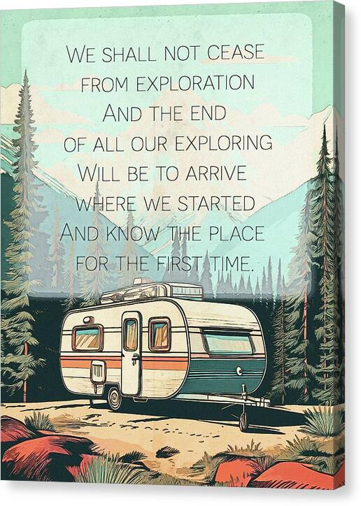 Travel RV Quote TS Eliot - Canvas Print