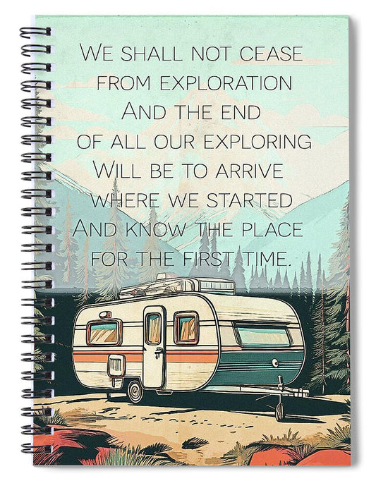 Travel RV Quote TS Eliot - Spiral Notebook