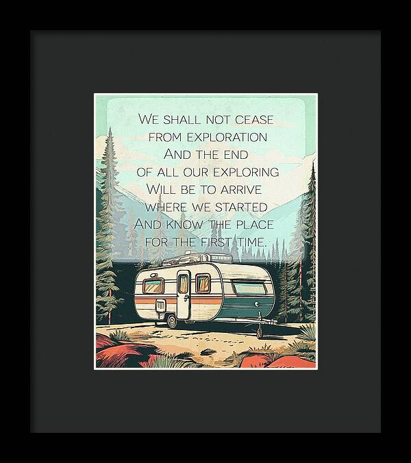 Travel RV Quote TS Eliot - Framed Print