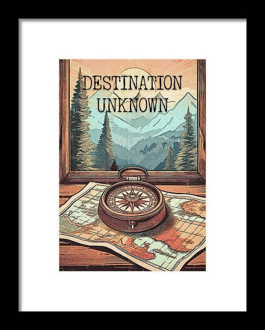 Traveler Destination Unknown - Framed Print