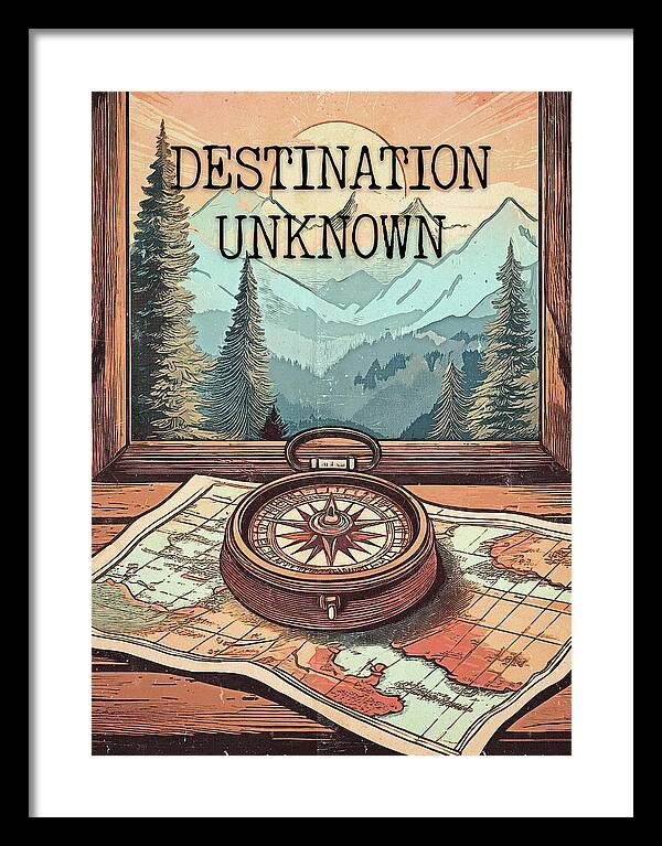 Traveler Destination Unknown - Framed Print