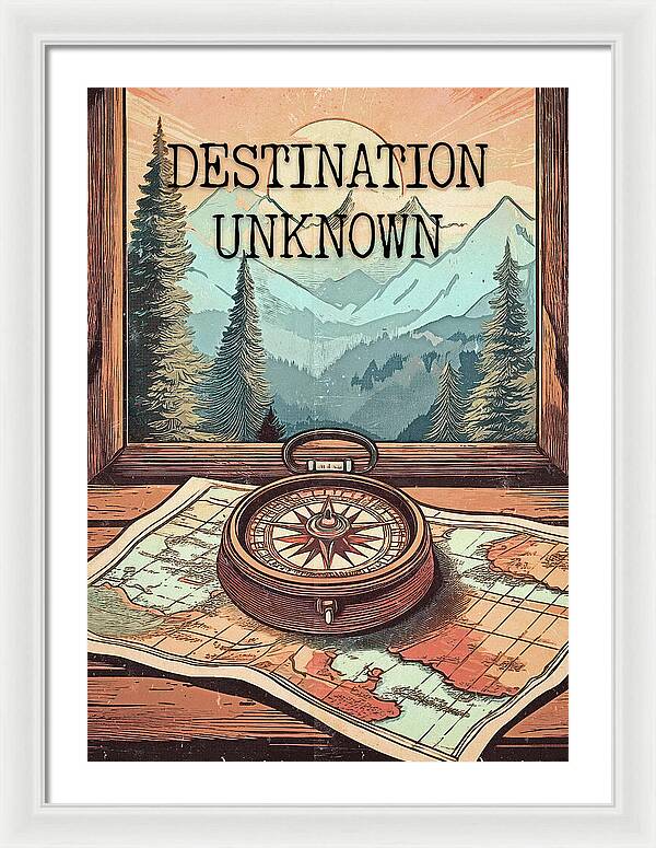 Traveler Destination Unknown - Framed Print