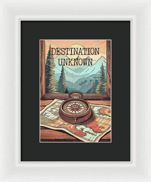 Traveler Destination Unknown - Framed Print