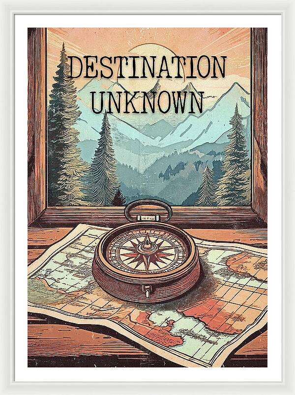 Traveler Destination Unknown - Framed Print