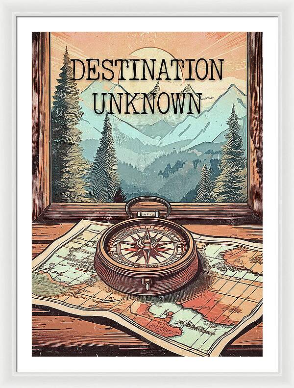 Traveler Destination Unknown - Framed Print