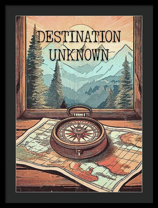 Traveler Destination Unknown - Framed Print