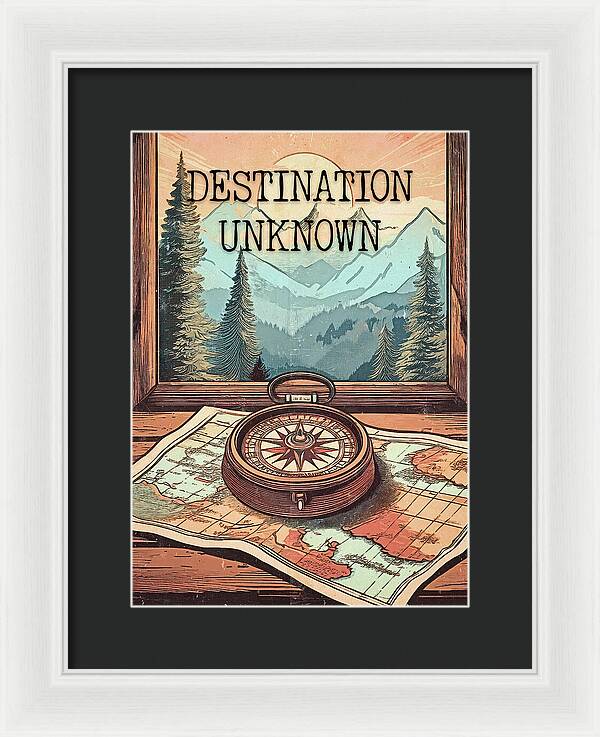 Traveler Destination Unknown - Framed Print