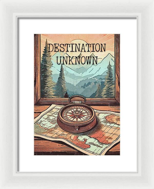 Traveler Destination Unknown - Framed Print