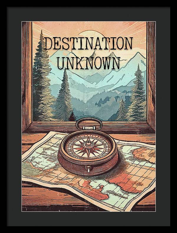 Traveler Destination Unknown - Framed Print