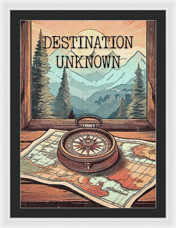 Traveler Destination Unknown - Framed Print