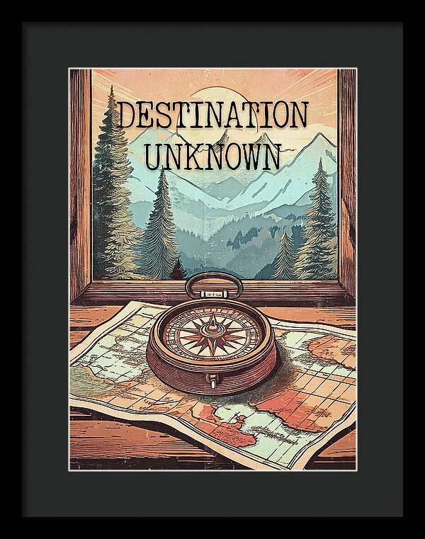 Traveler Destination Unknown - Framed Print