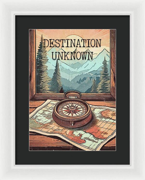 Traveler Destination Unknown - Framed Print